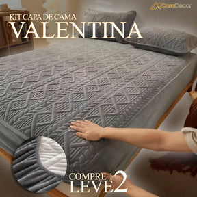 [Pague 1, Leve 2] Capa de Cama Valentina (Transforme Suas Noites com Estilo!) + BRINDE: 2 Fronhas