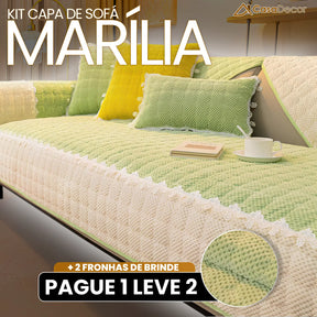 [Pague 1, Leve 2] Capa de Sofá Marília (Beleza e Conforto Que Abraçam Seu Sofá!) + BRINDE: 2 Almofadas