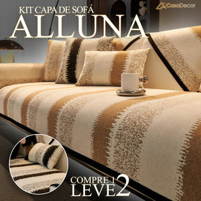 [Pague 1, Leve 2] Capa de Sofá Alluna (Conforto Luxuoso Que Te Abraça!) + BRINDE: 2 Fronhas