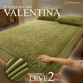 [Pague 1, Leve 2] Capa de Cama Valentina (Transforme Suas Noites com Estilo!) + BRINDE: 2 Fronhas